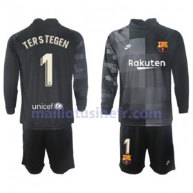 Maillot de Foot FC Barcelone Ter Stegen 1 Extérieur Gardien 2021-22 Manches Longues - Enfant